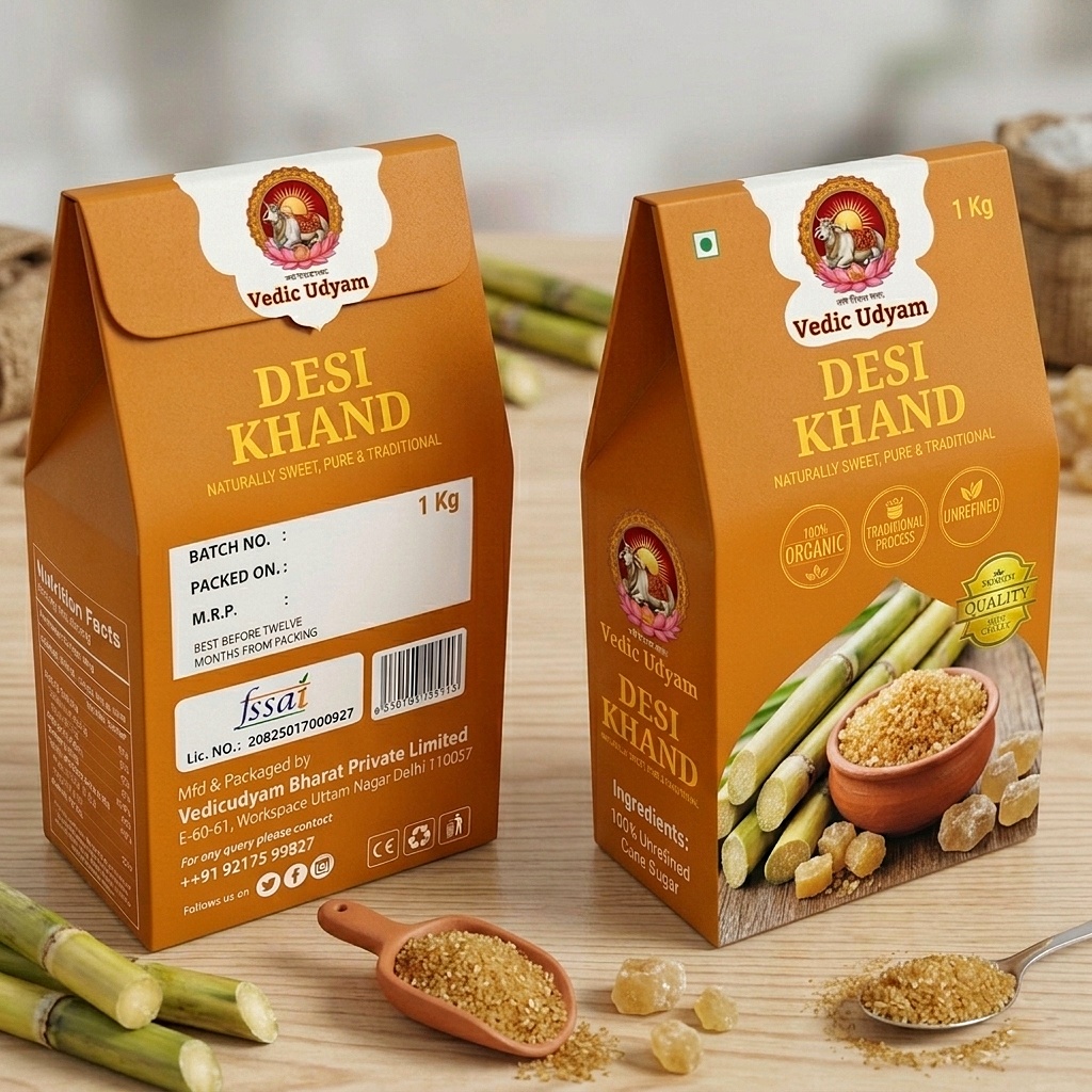 Ogranic Desi Khand (Brown Sugar) 1 KG